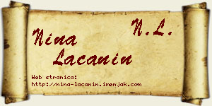 Nina Lačanin vizit kartica